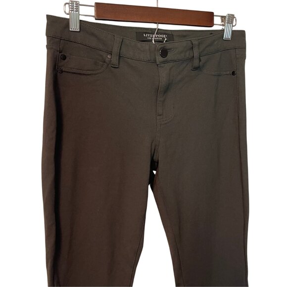 Liverpool Los Angeles Women’s Skinny Pants Size 6 Brown Stretch Ankle Pants - Picture 2 of 6